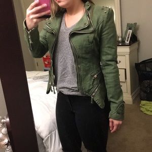 Green studded jacket